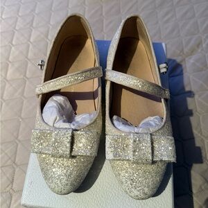 Age of Innocence London white glitter Ellen Mary Janes size 33/1.5